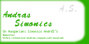andras simonics business card